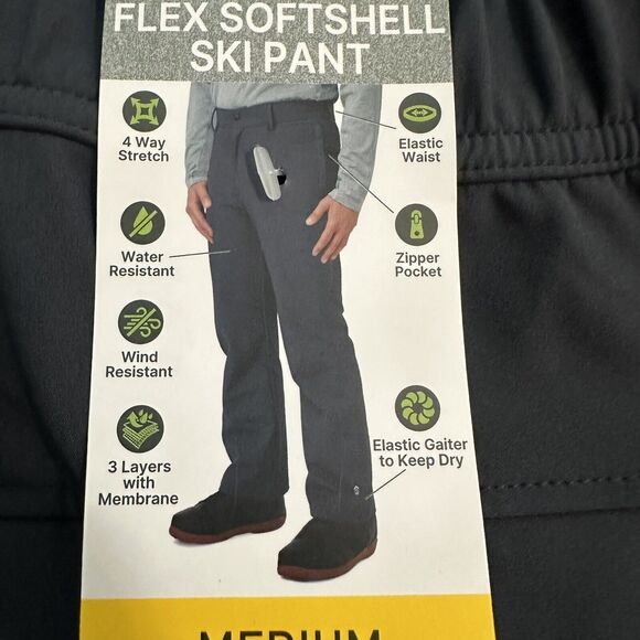 NWT! Free Country Flex Soft-Shell Ski Pants, Men’s, Snow, Water Resistant, M - Picture 12 of 15